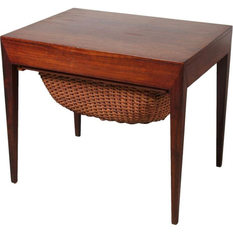 Table à coudre vintage de Severin Hansen pour Haslev Møbelsnedkeri Bovenkamp, Danemark 1960