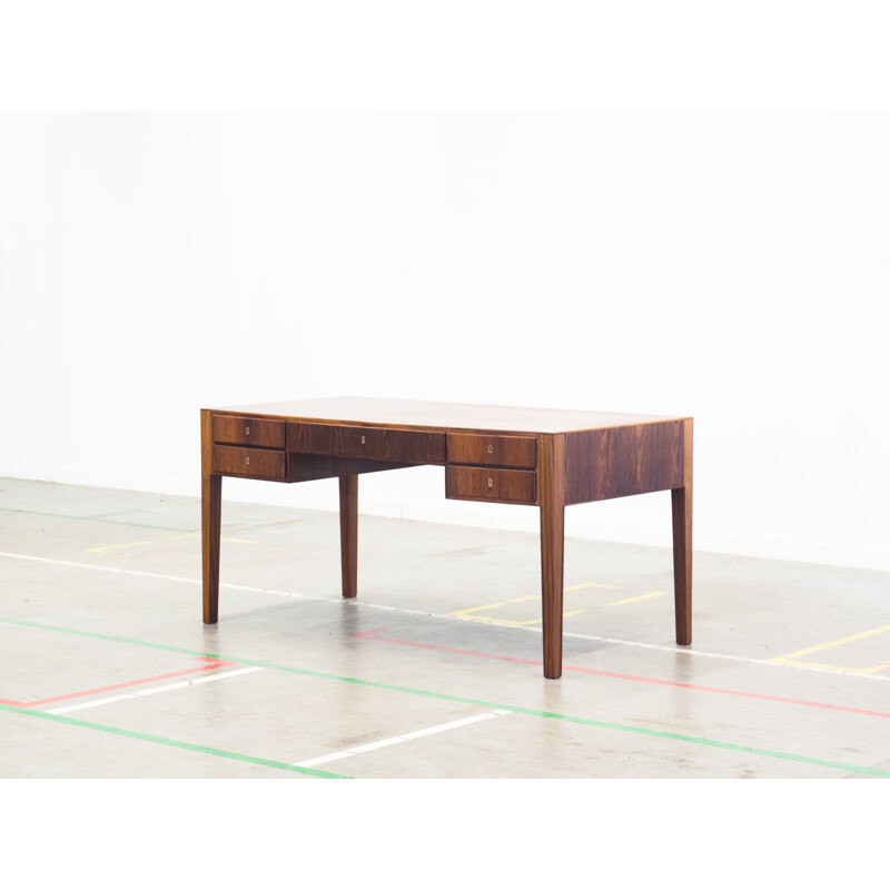 Vintage desk in rosewood by Haslev Møbelsnedkeri