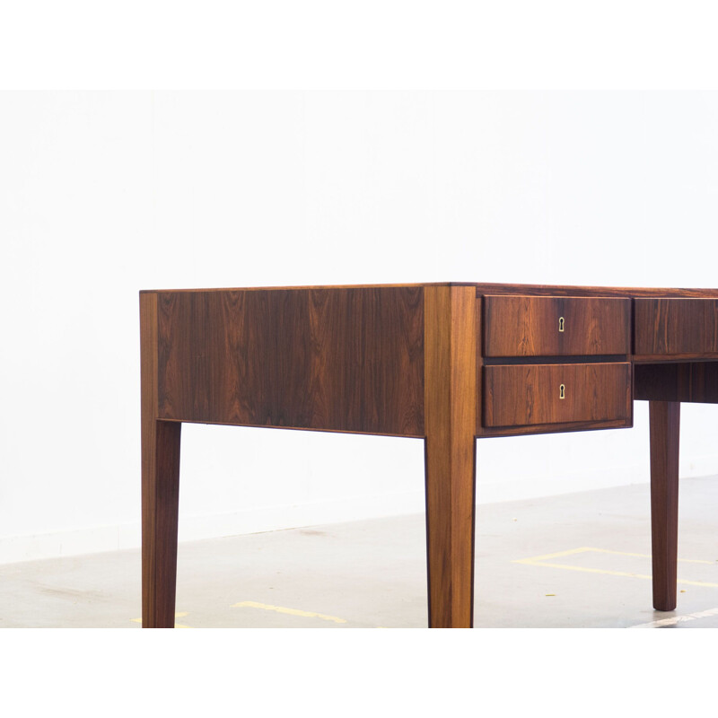 Vintage desk in rosewood by Haslev Møbelsnedkeri