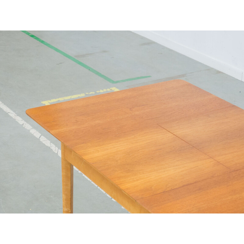 Vintage Pastoe TB38 teak and birch dining table by Cees Braakman