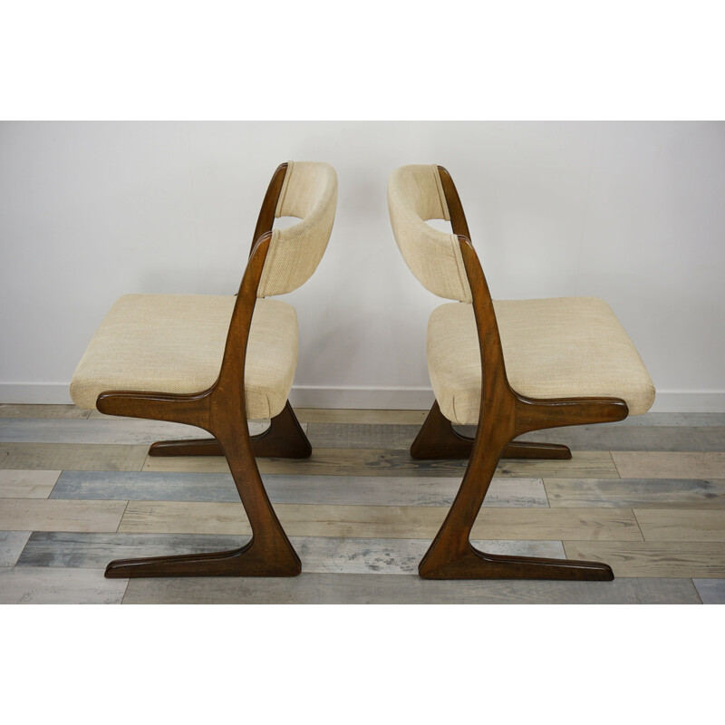Suite de 6 chaises vintage Baumann 1960