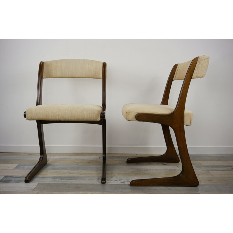 Suite de 6 chaises vintage Baumann 1960
