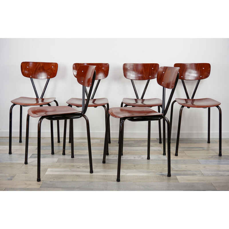 Set of 6 vintage Pagholz chairs