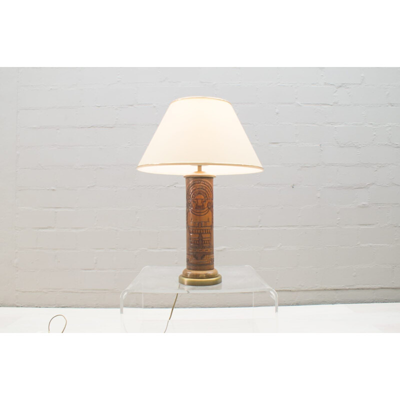 Lampe vintage en cuir Maja Kaiser Leuchten