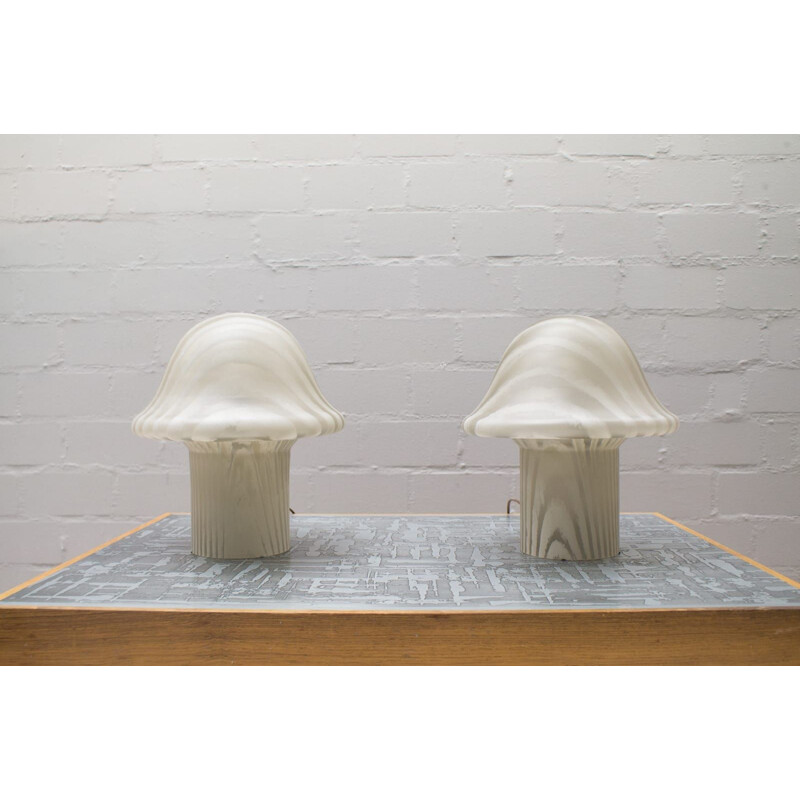 Paire de lampes de table champignon par Peill & Putzler,1960