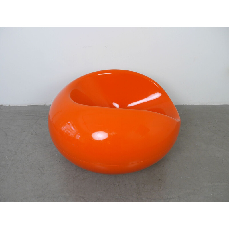 Vintage Pastille Chair Orange by Eero Aarnio for Asko, Finland, 1970s