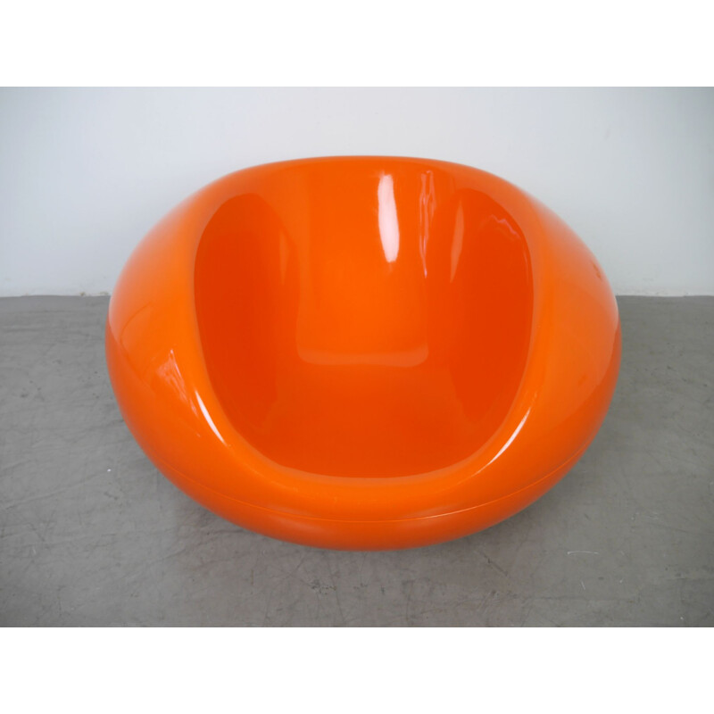 Fauteuil vintage Pastille Orange par Eero Aarnio pour Asko, Finlande, années 1970