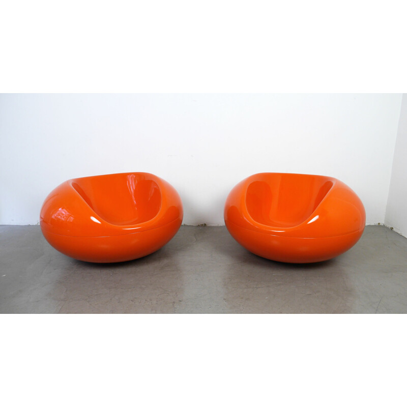 Vintage Pastille Chair Orange by Eero Aarnio for Asko, Finland, 1970s