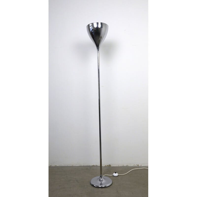 Vintage floor lamp Tulip chromed from Kaiser Leuchten, Germany, 1960s