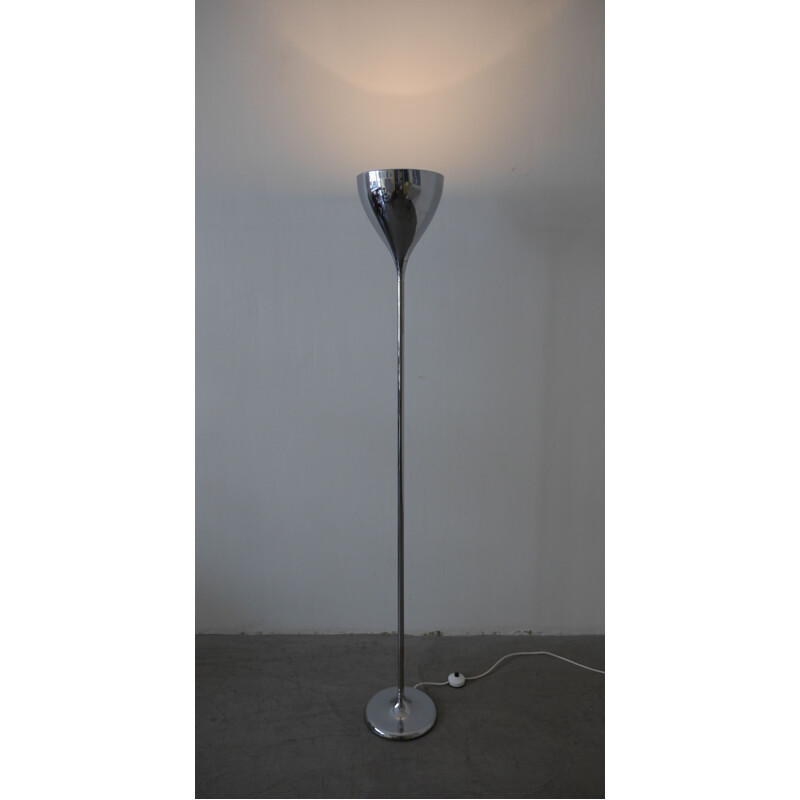 Vintage floor lamp Tulip chromed from Kaiser Leuchten, Germany, 1960s