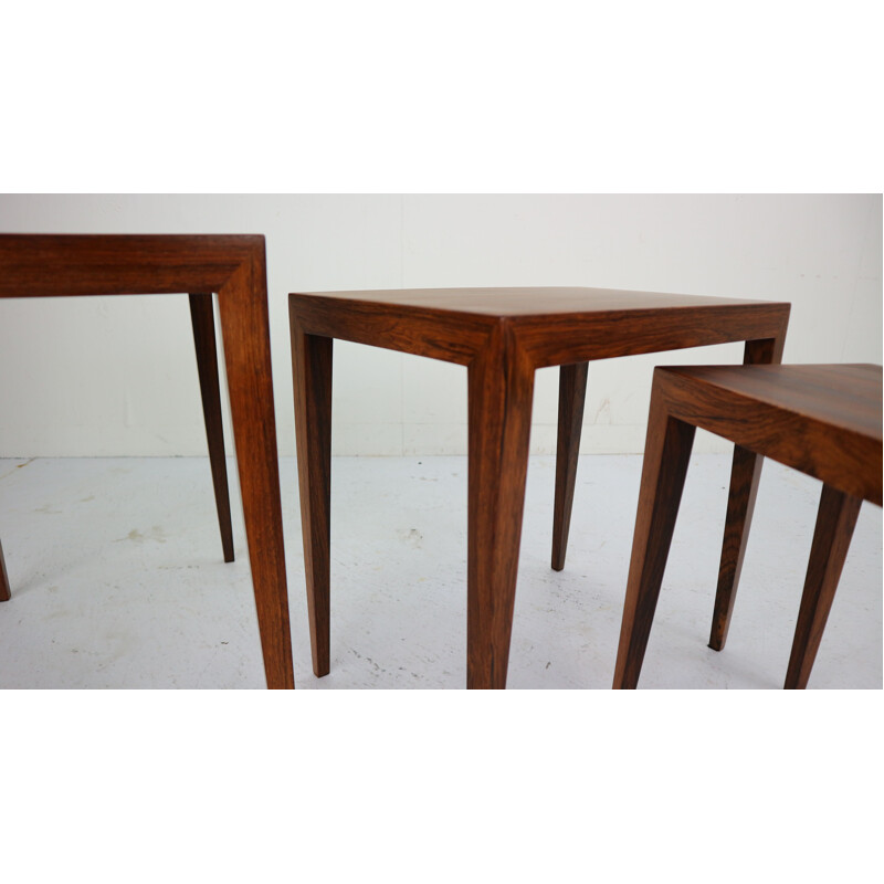Tables gigognes vintage pour Haslev en bois de palissandre1960