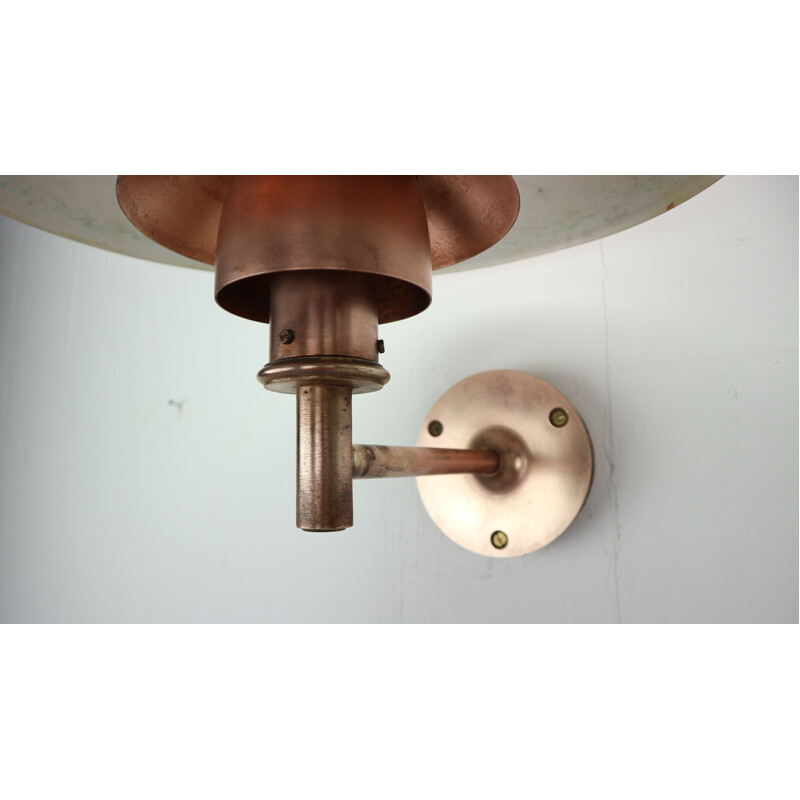 Vintage scandinavian sconce PH 4.53 for Louis Poulsen in copper 1960