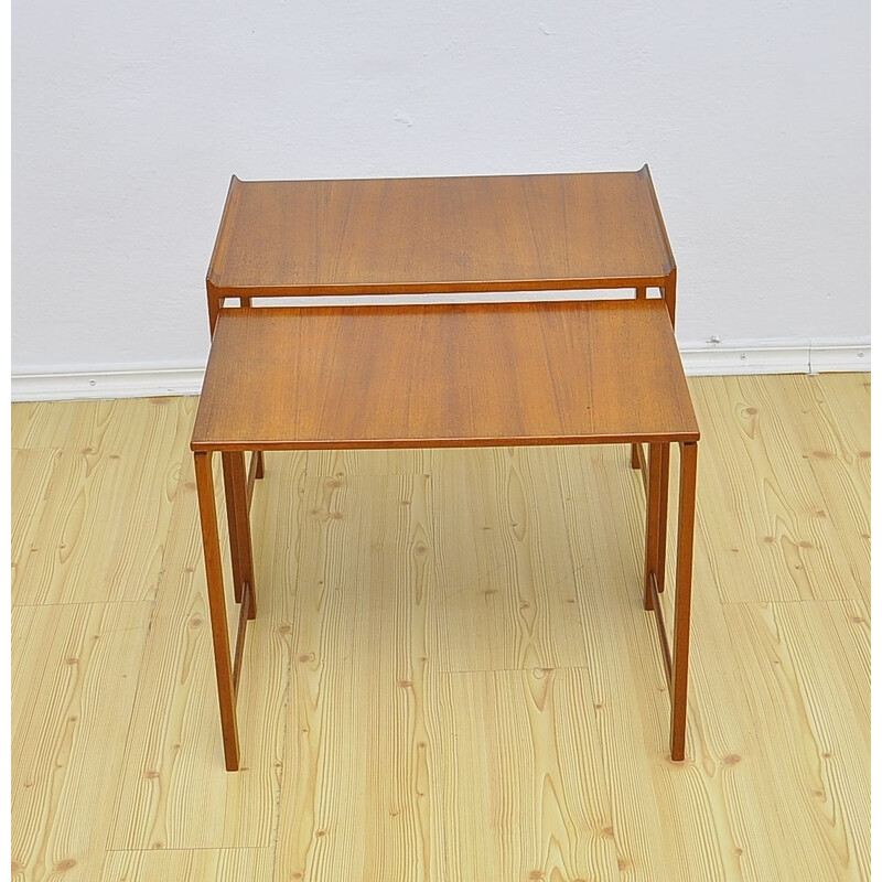 Vintage danish 2 nesting tables in teakwood 1960s