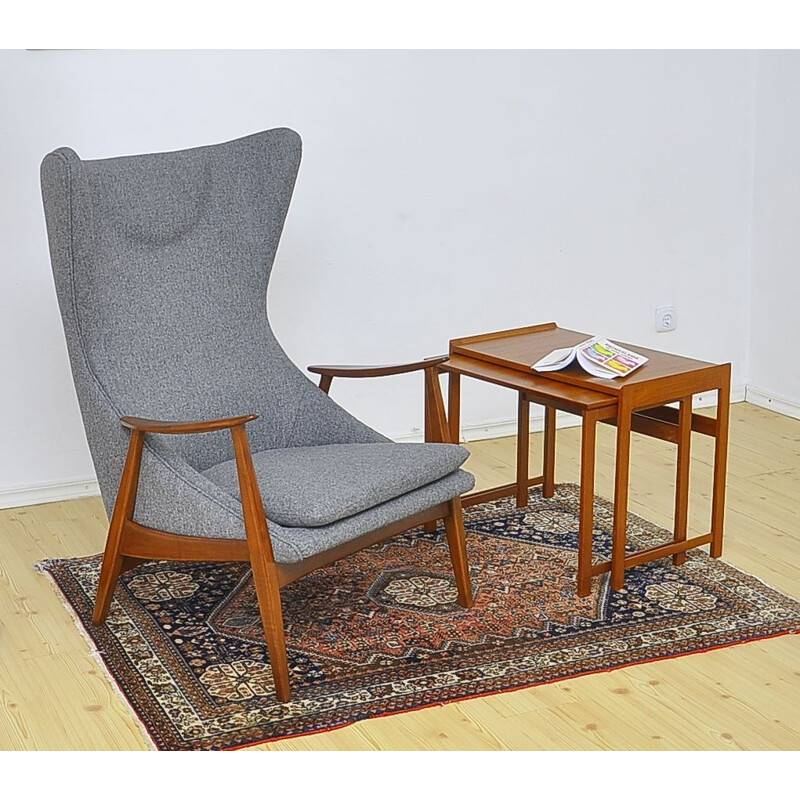 Suite de 2 tables gigognes vintage danoises en bois de teck 1960