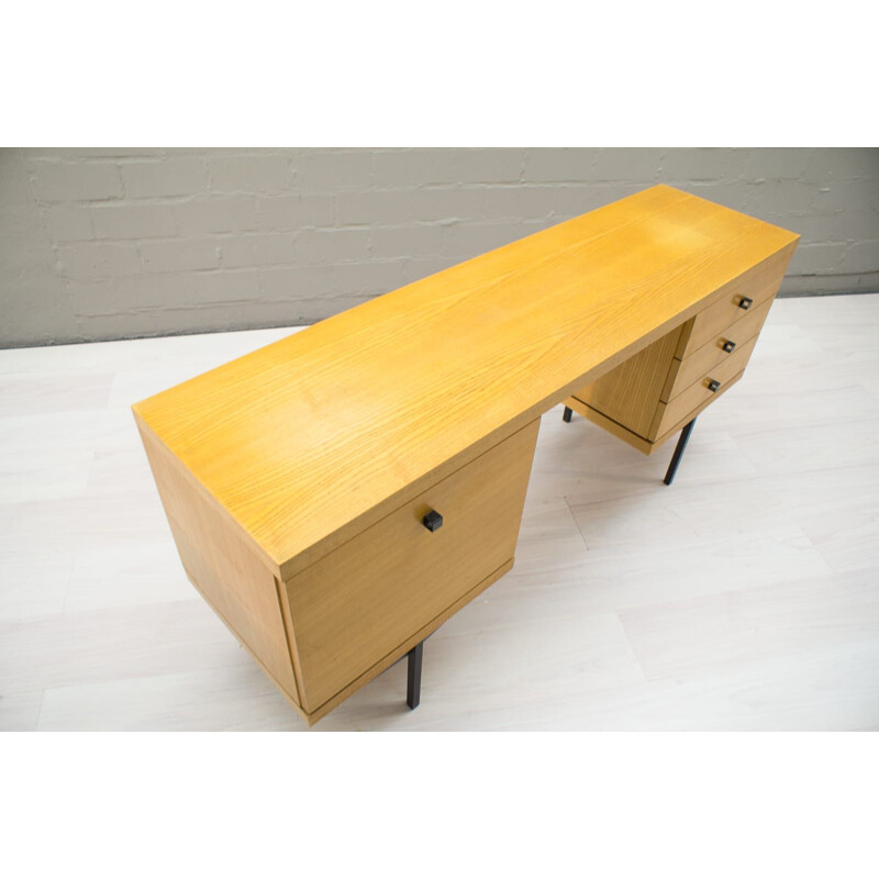 Vintage dressing table by Karl Ohr in wood and metal 1960s