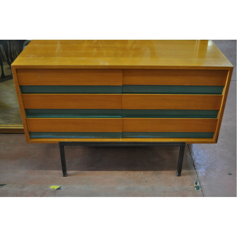 Vintage chest of drawers in cherrywood, Bernard MARANGE - 1965