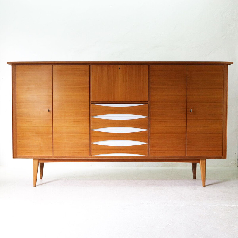 Vintage german cupboard in walnut 1950s