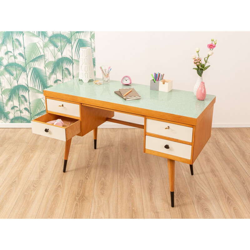 Vintage writing desk in ash Germany 1950s