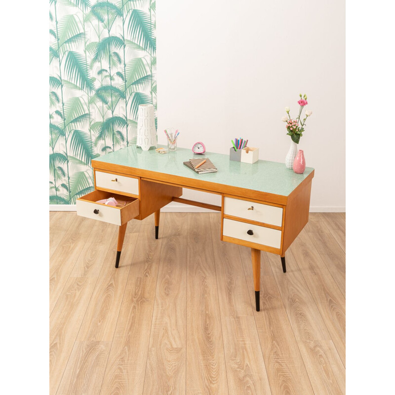 Vintage writing desk in ash Germany 1950s