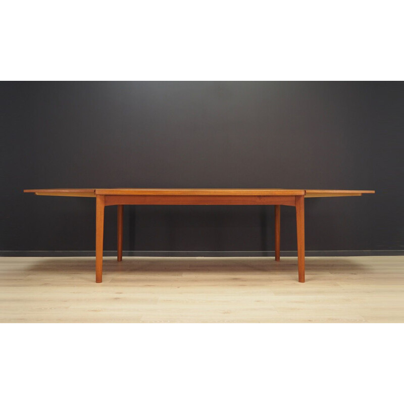 Vintage dining table in teak by Henning Kjaernulf for Vejle Stole Og 60-70s