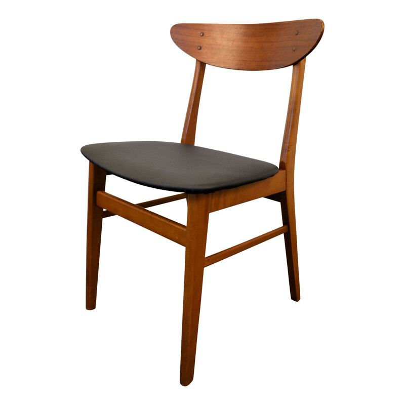Set of 6 vintage dining chairs in teak by Farstrup Denmark