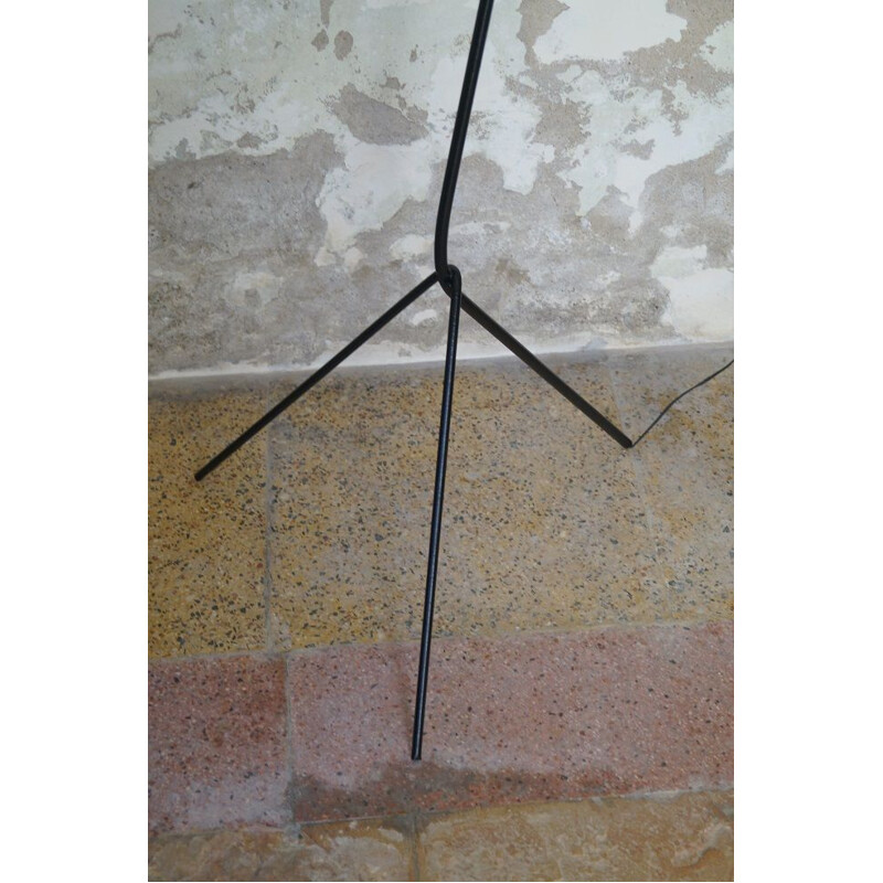 Vintage floor lamp tripod in metal 1950s