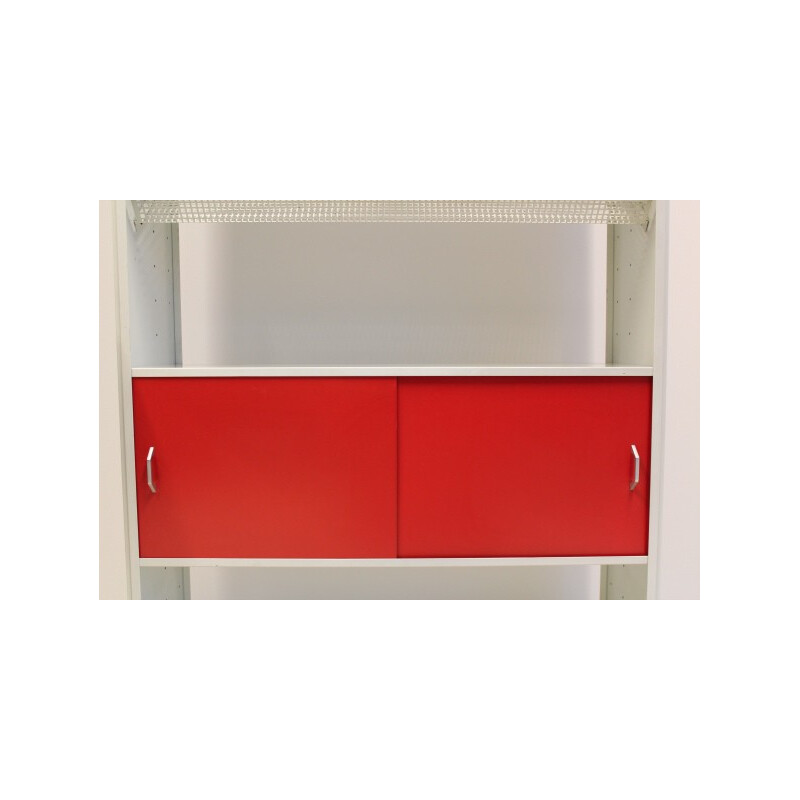 Pilastro lacquered steel bookcase, Tjerk REIJENGA - 1960s