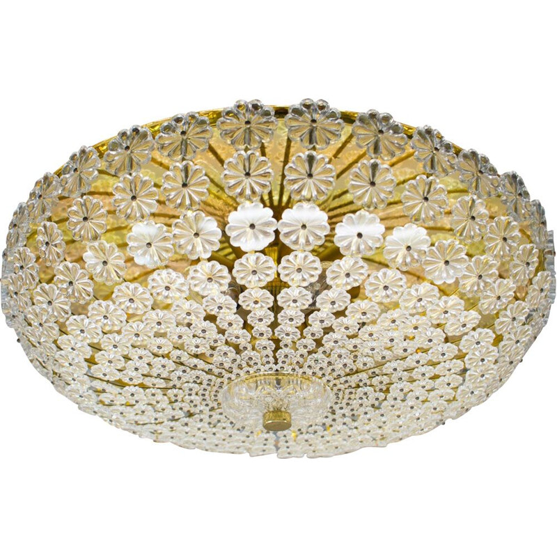 Vintage floral glass wall and ceiling Lamp