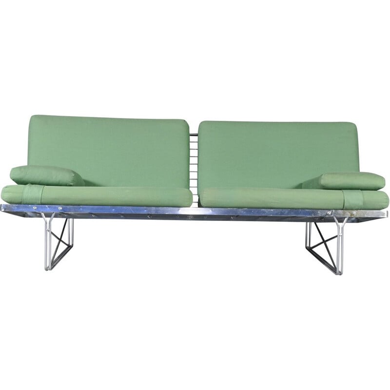 Canapé vintage Moment pour Ikea en tissu vert et acier 1980