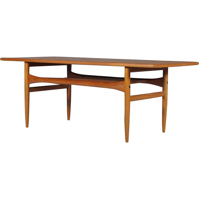Table basse vintage danoise en bois de teck 1960