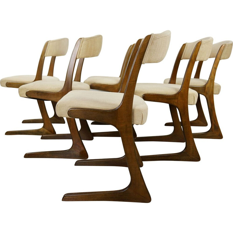Set of 6 vintage chairs Baumann 1960