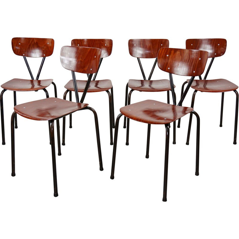 Set of 6 vintage Pagholz chairs
