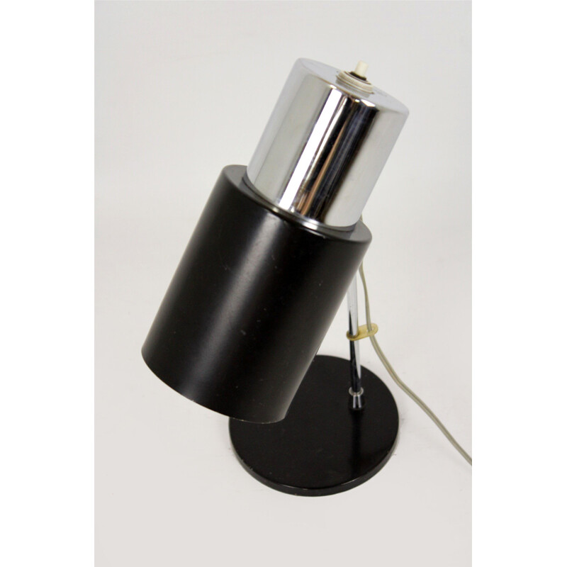 Lampe vintage noir et argent par Josef Hurka pour Napako