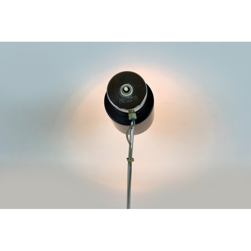 Vintage black and silver table lamp by Josef Hurka for Napako