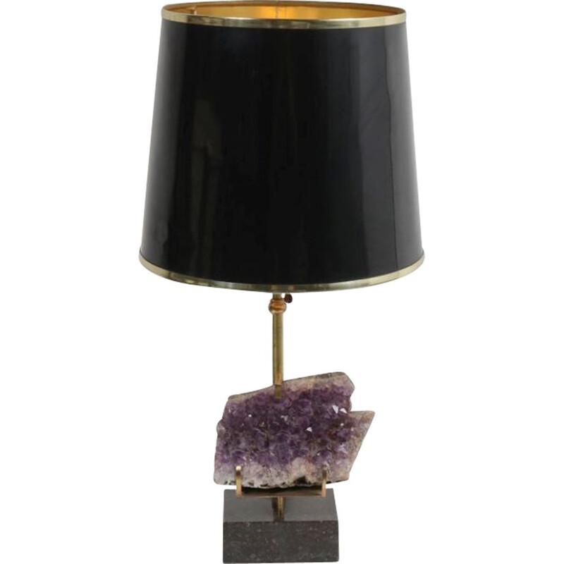 Vintage-Lampe aus Messing und Marmor, Belgien 1970