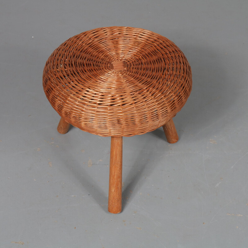 Tabouret vintage trépied par Tony Paul