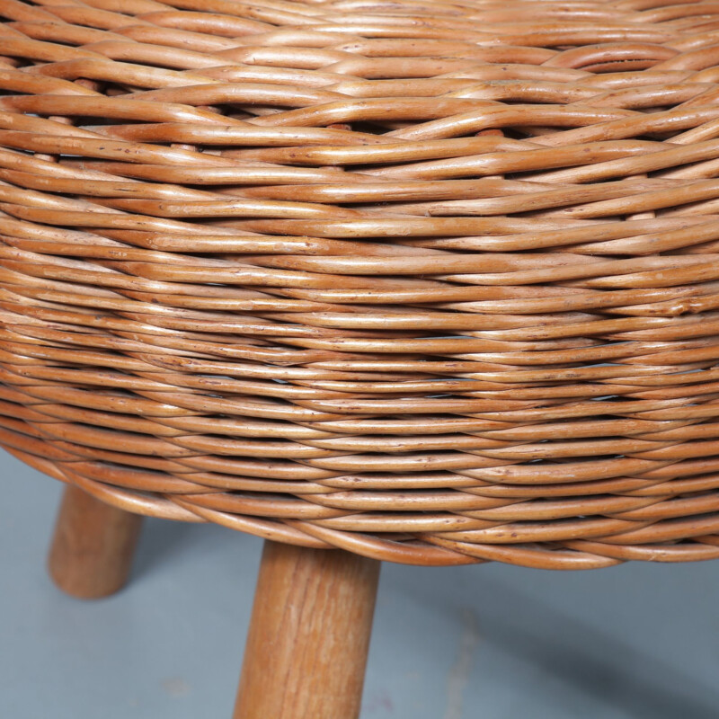 Tabouret vintage trépied par Tony Paul