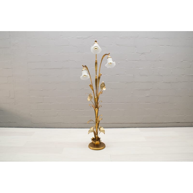 Vintage-Stehlampe Goldener Baum