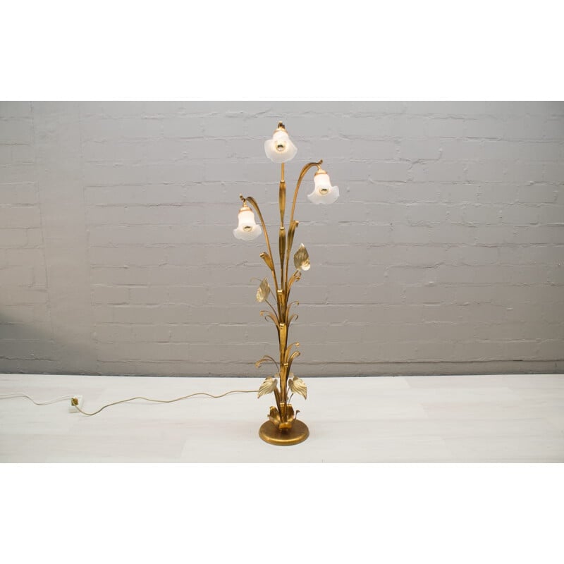 Vintage-Stehlampe Goldener Baum