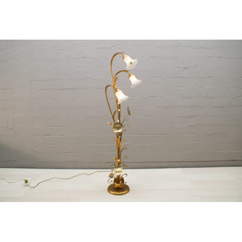 Vintage gold tree floor lamp