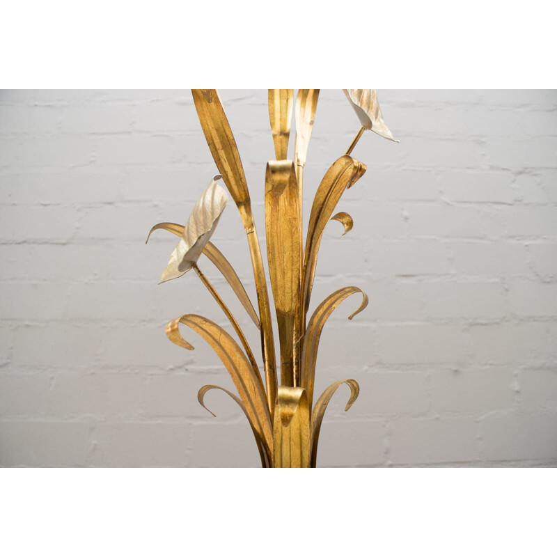 Vintage gold tree floor lamp