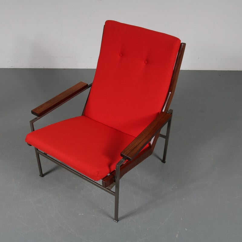 Vintage Dutch modernist lounge chair by Rob Parry