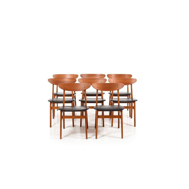 Ensemble de 8 chaises à repas vintage par Farstrup Møbler Danemark