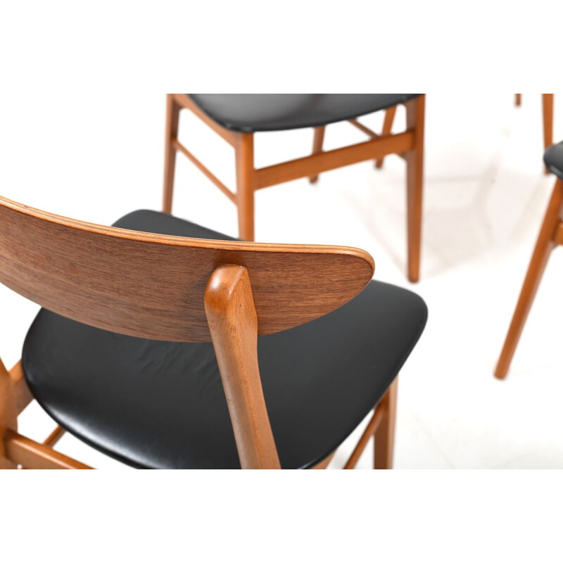 Ensemble de 8 chaises à repas vintage par Farstrup Møbler Danemark