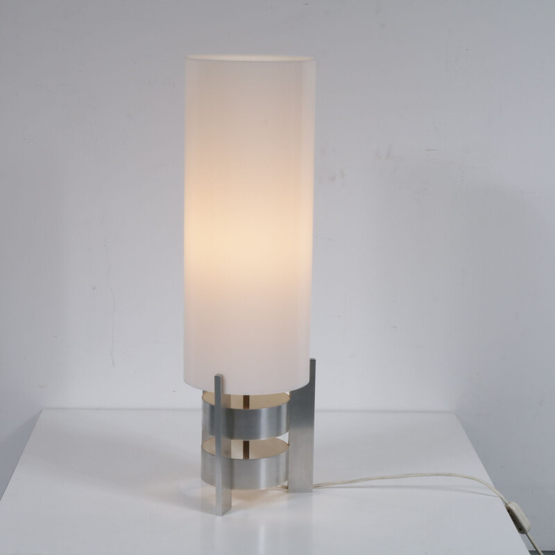 Vintage aluminium table lamp by Artiforte in the Netherlands