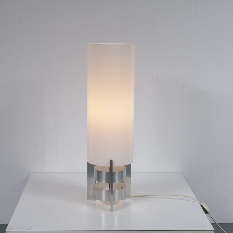 Vintage aluminium table lamp by Artiforte in the Netherlands