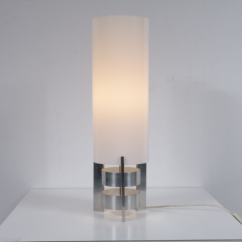 Vintage aluminium table lamp by Artiforte in the Netherlands