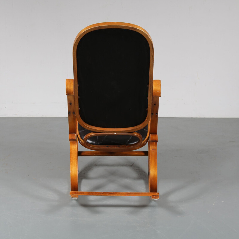 Vintage plywood rocking chair by Luigi Crassevig by Crassevig in Italy