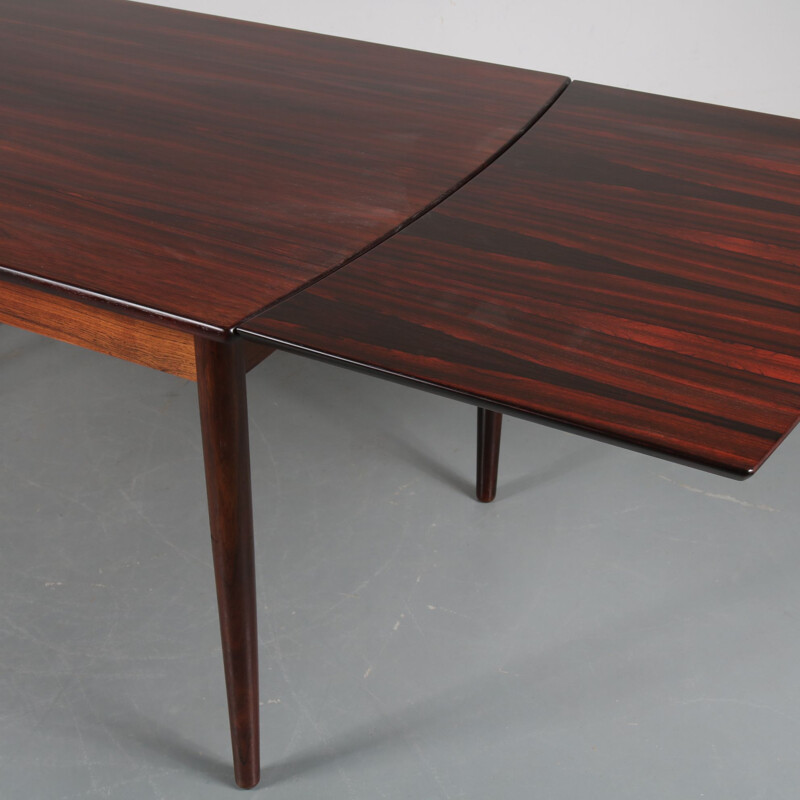 Vintage rosewooden extendible dining table in Denmark