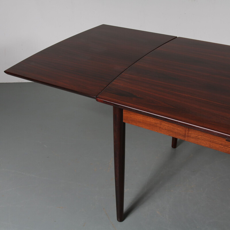 Vintage rosewooden extendible dining table in Denmark